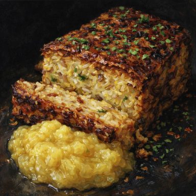 Kartoffelkuchenmit Apfelmus